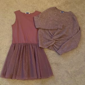Purple dress and sweater set